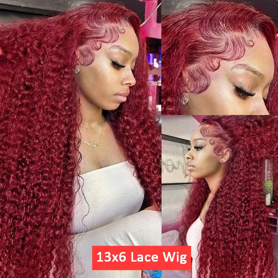 Hair Extensions and Wigs
Sophianna Burgundy 13x6 Hd Lace Frontal Human Hair Deep Wave 13x4 Curly Water Wave Lace Front Wig Brazilian Wigs On Sale