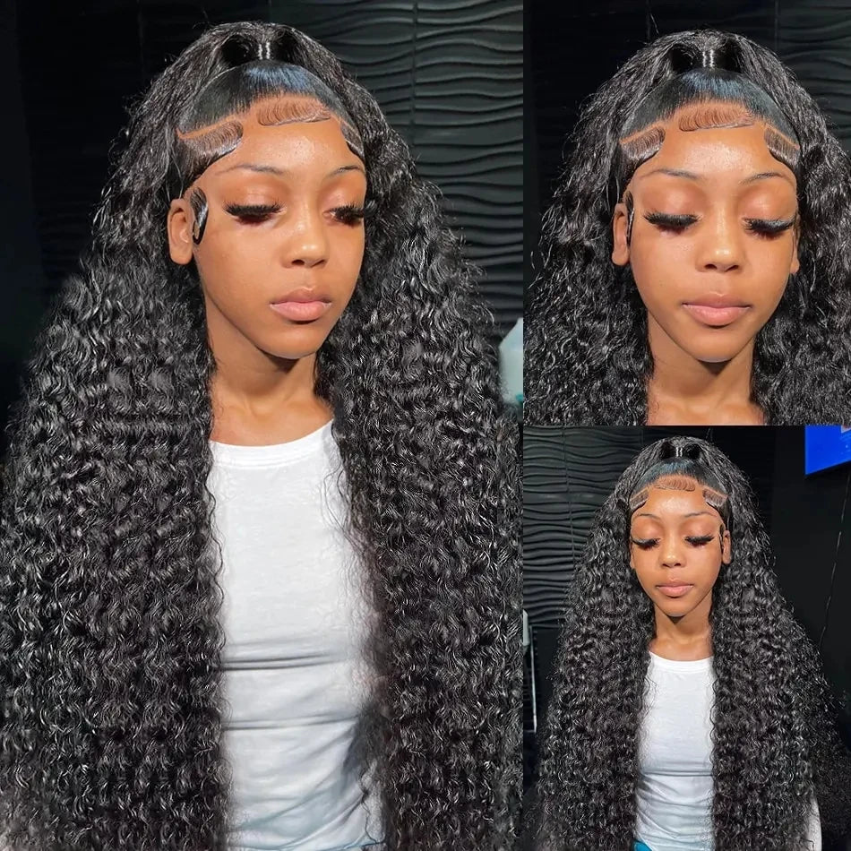 Hair Extensions and Wigs
250% Loose Deep Wave 13x6 HD Lace Frontal Wig Brazilian 30 34 Inch Transparent 13x4 Curly Lace Frontal Human Hair Wigs For Women