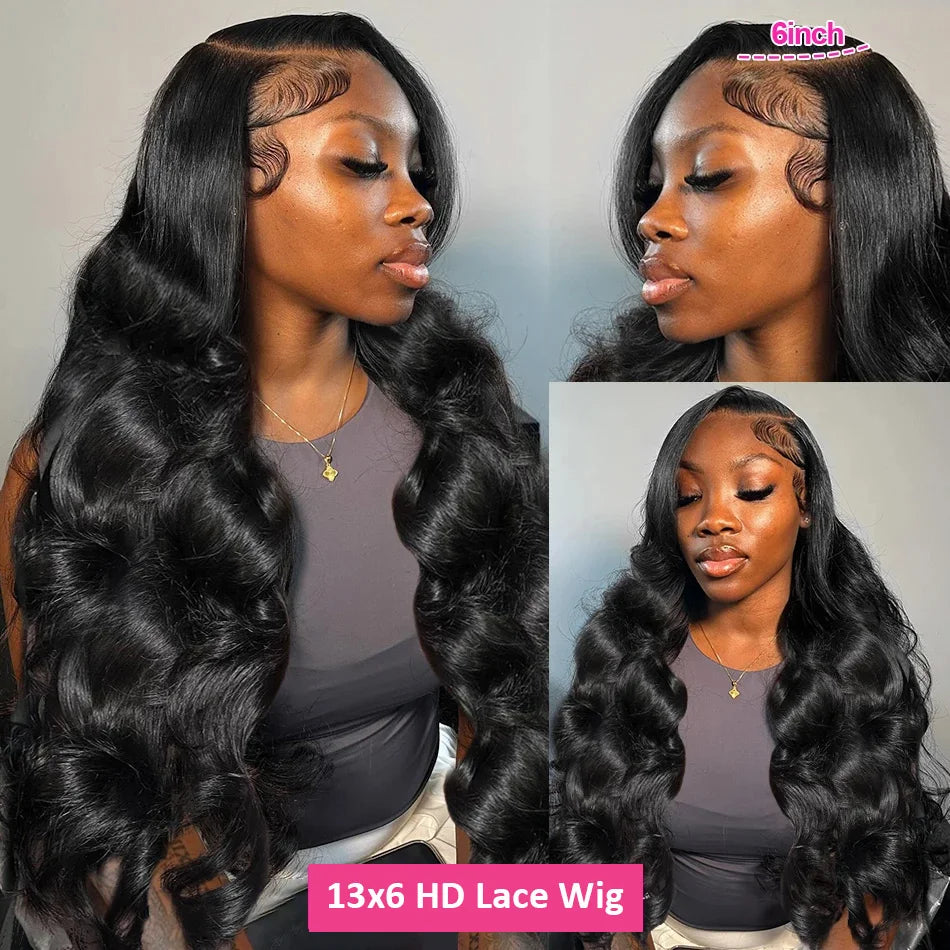 Hair Extensions and Wigs
30 40 Inch 13x4 HD Transparent Body Wave Lace Frontal Human Hair Wigs 250 Density 13x6 Lace Front Wig Brazilian Remy For Women