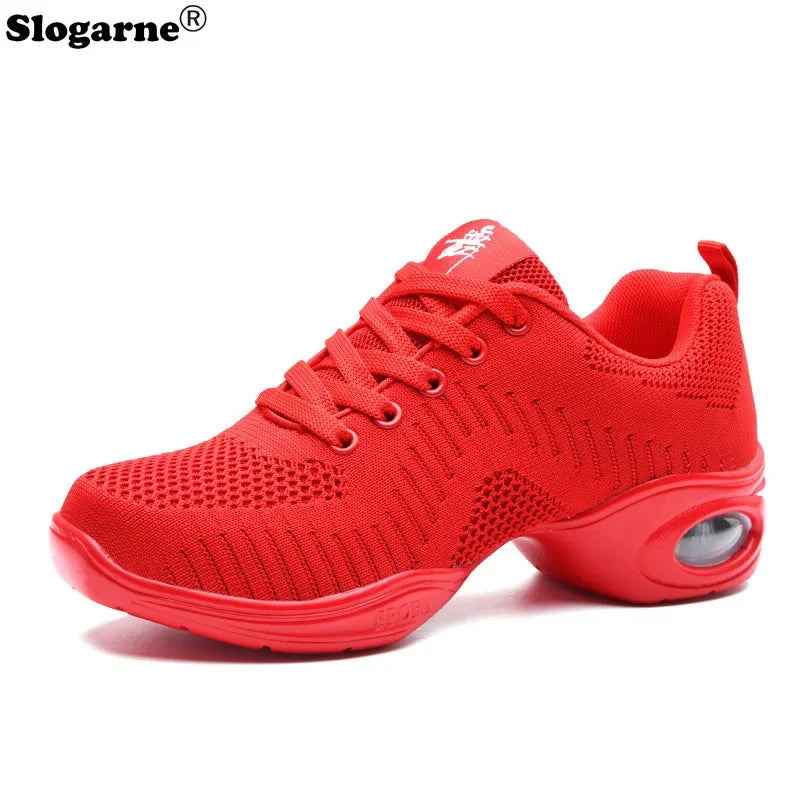 dancers  
Women Weave Jazz Shoes Hollow Modern Dance Shoes Soft Sole Woman Causal Sneakers Girls Tango Ballroom Dance Sports Shoes