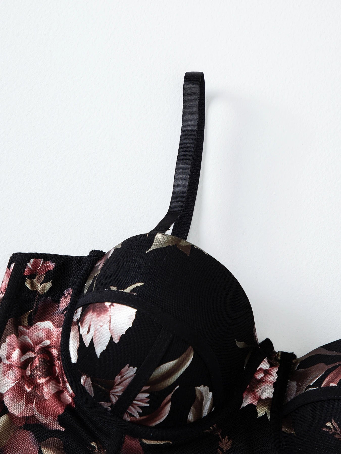 bras
Floral Printed Bra Breathable Fish Bone Bra Buckle Style Design Adjustable Size Elegant Comfortable New Shoulder Strap Bra