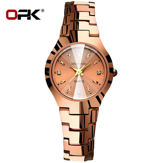 Women Watch OPK Fashion Quartz Woman's Watch Stainless Steel Waterproof Watch for Women Luxury Elegant Original Ladies Wristwatches