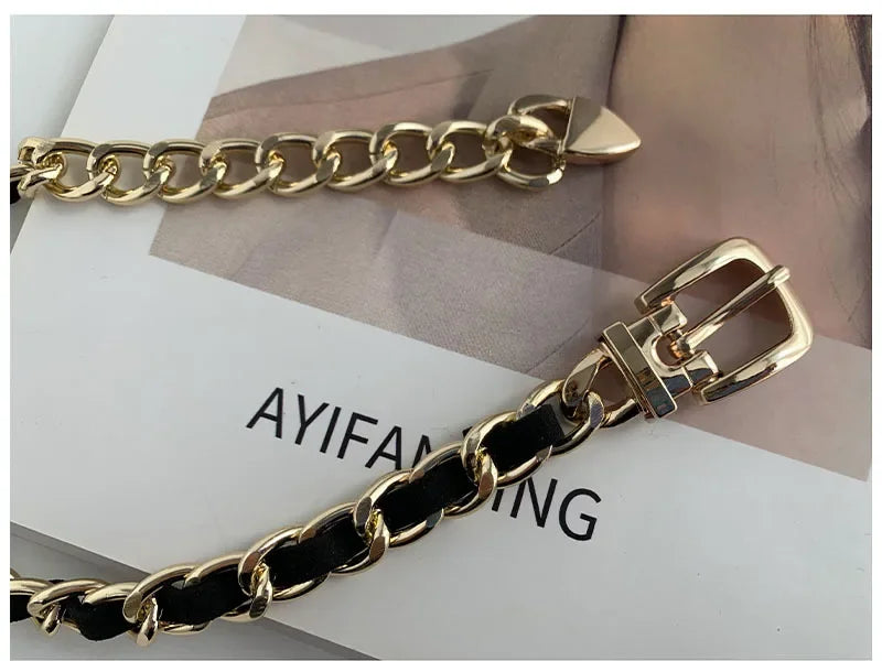 Waist Chain Metal Chain Belts for Women Waistbands Long Tassel for Suitable Jeans Suit Dress Waist Belt Luxury Brand Designer