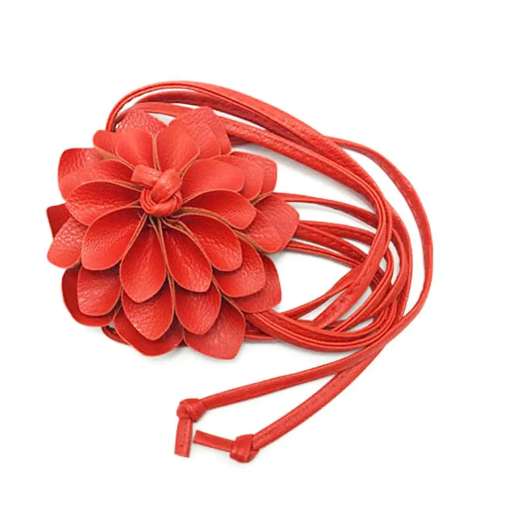 Waist Chain Floral Waist Chain Women Flower Decorative Luxury Rope Belts Woven Waistband Strap Waist Braid Tie Bohemian Belts For Women