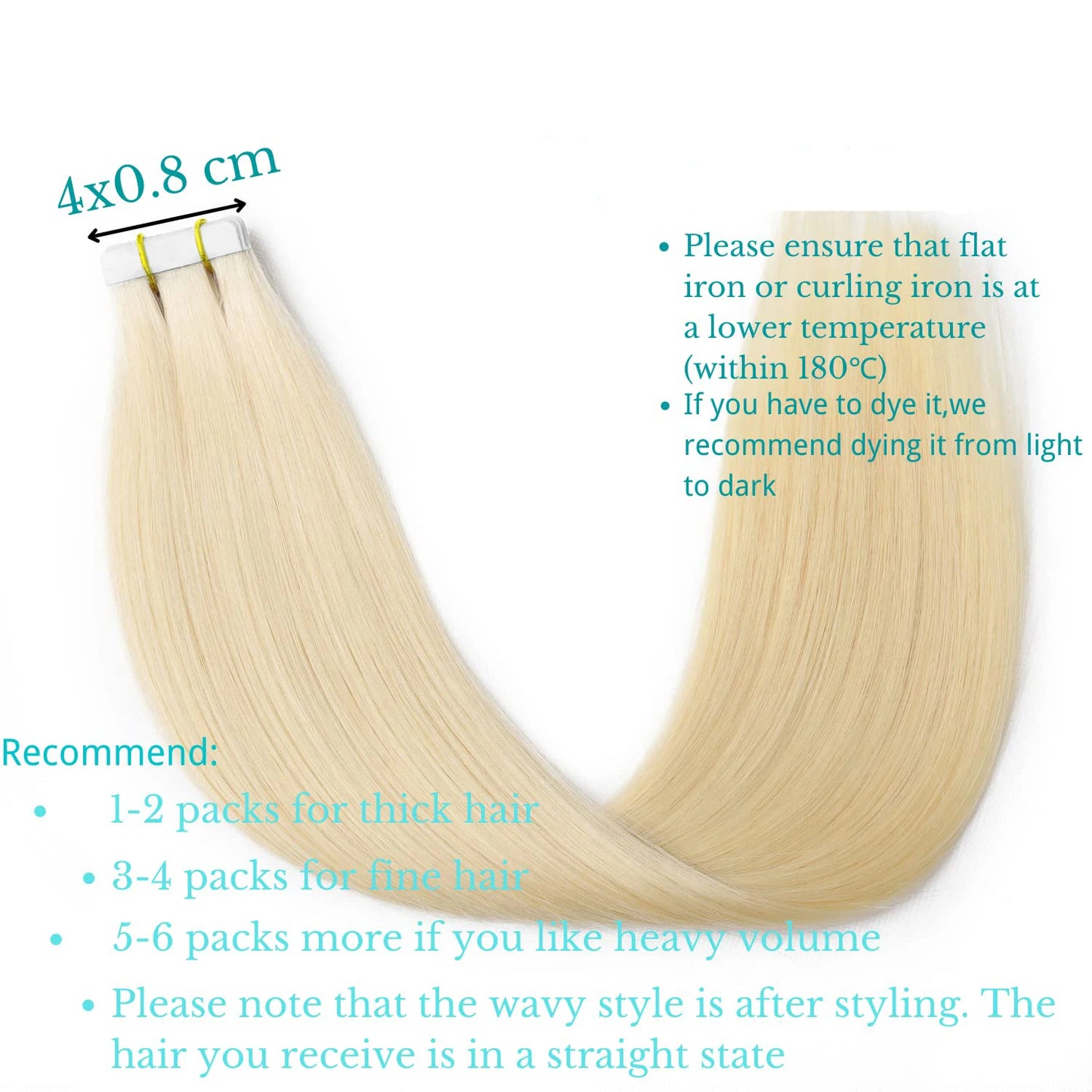 Hair Extensions and Wigs
Hair Extensions Human Hair 16-26 Inches Blonde #613 Tape in Hair Extensions Straight Real Tape in Hair Extensions For Woman