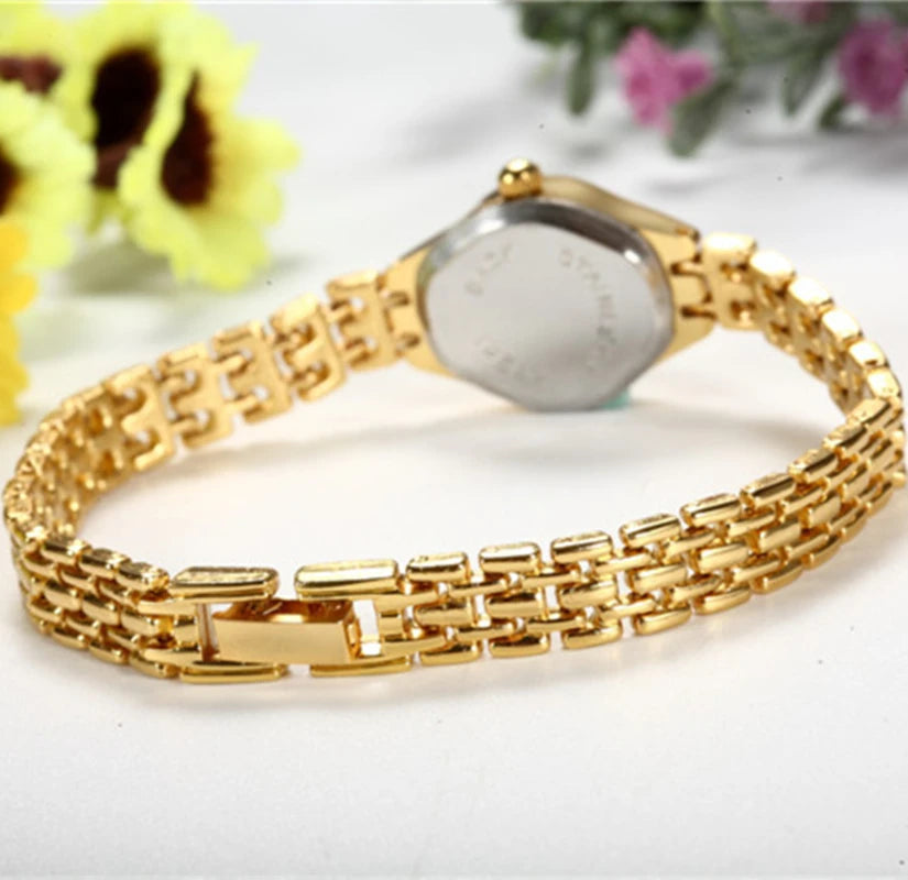 Women Watch Golden Bracelet Watch For Women Small Dial Luxury Ladies Wristwatch Steel Elegant Quartz Female Clock Fashion Gift reloj mujer