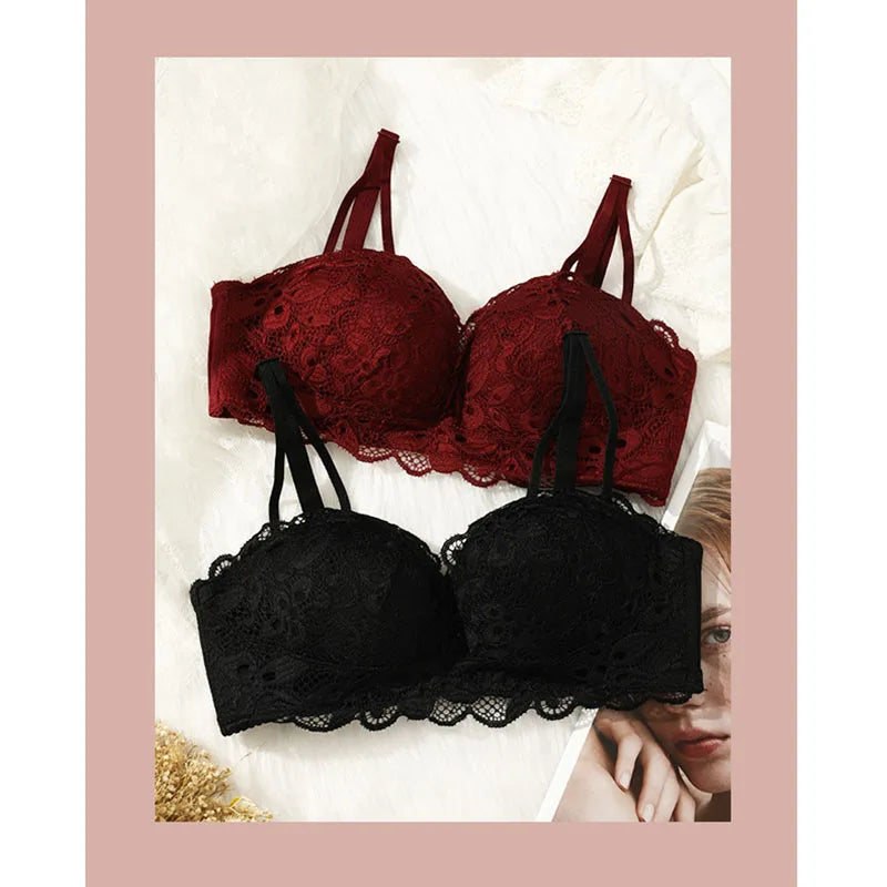 bras
Female Lace Bralette Push Up A B Cup Bras Brassiere Sexy Detachable Strap Bra Women Underwear