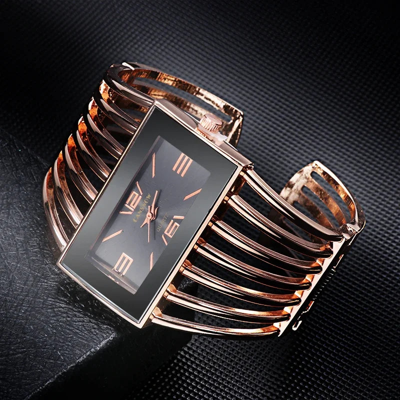 Bracelets Luxury Woman CANSNOW Womens Watch Luxury Fashion Rose Gold Bangle Bracelet Watch Women Dress Clock Female Lady Saati Girls Wristwatch Relojes