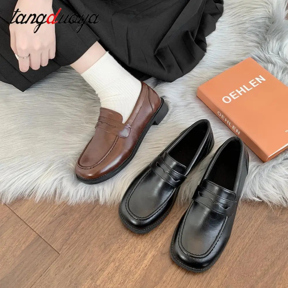 loafers Shoes  Mary Jane Shoes Oxfords loafers women Girls Japanese School Jk Uniform Lolita Shoes College Gothic shoes