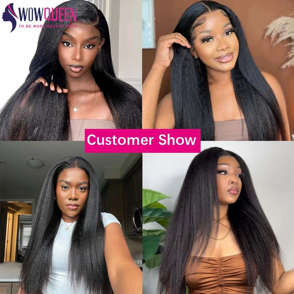 Hair Extensions and Wigs
30 32 Inch Kinky Straight Human Hair Bundles Yaki Straight Brazilian Raw Hair Bundles 100% Remy Human Hair Extensions 1/3/4pcs