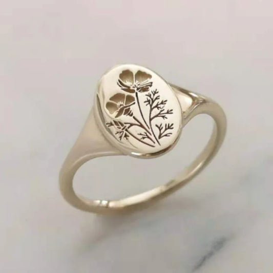 Luxury  Rings New hot-selling jewelry fashionable and simple Gesang flower light luxury niche ring women