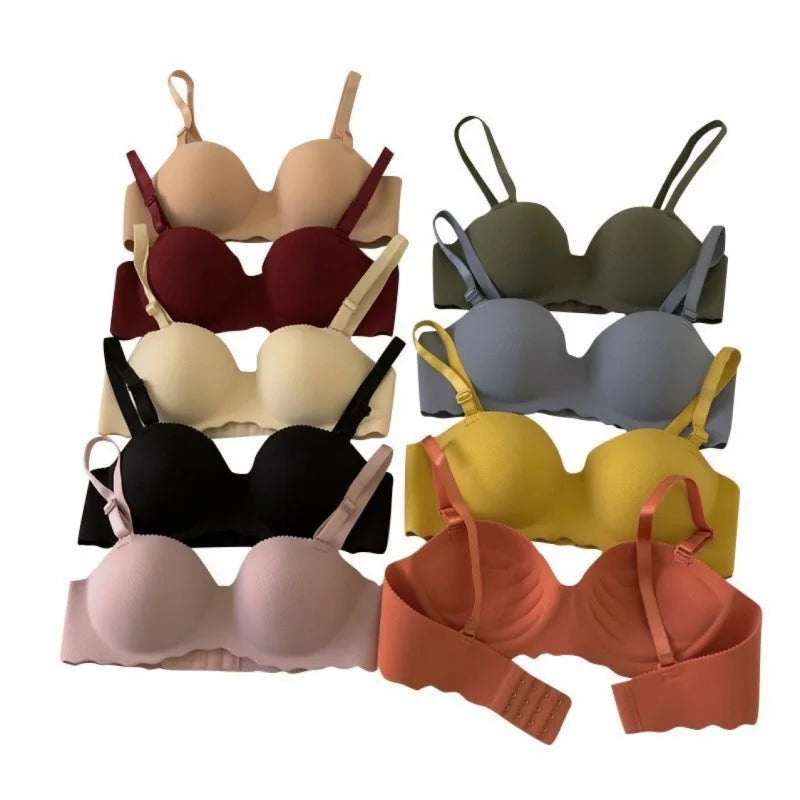 bras
Small Breast Push up Underwear Girls' Korean-Style Summer Bra Wireless Thin Sexy Girl Bra Anti-Sagging Seamless