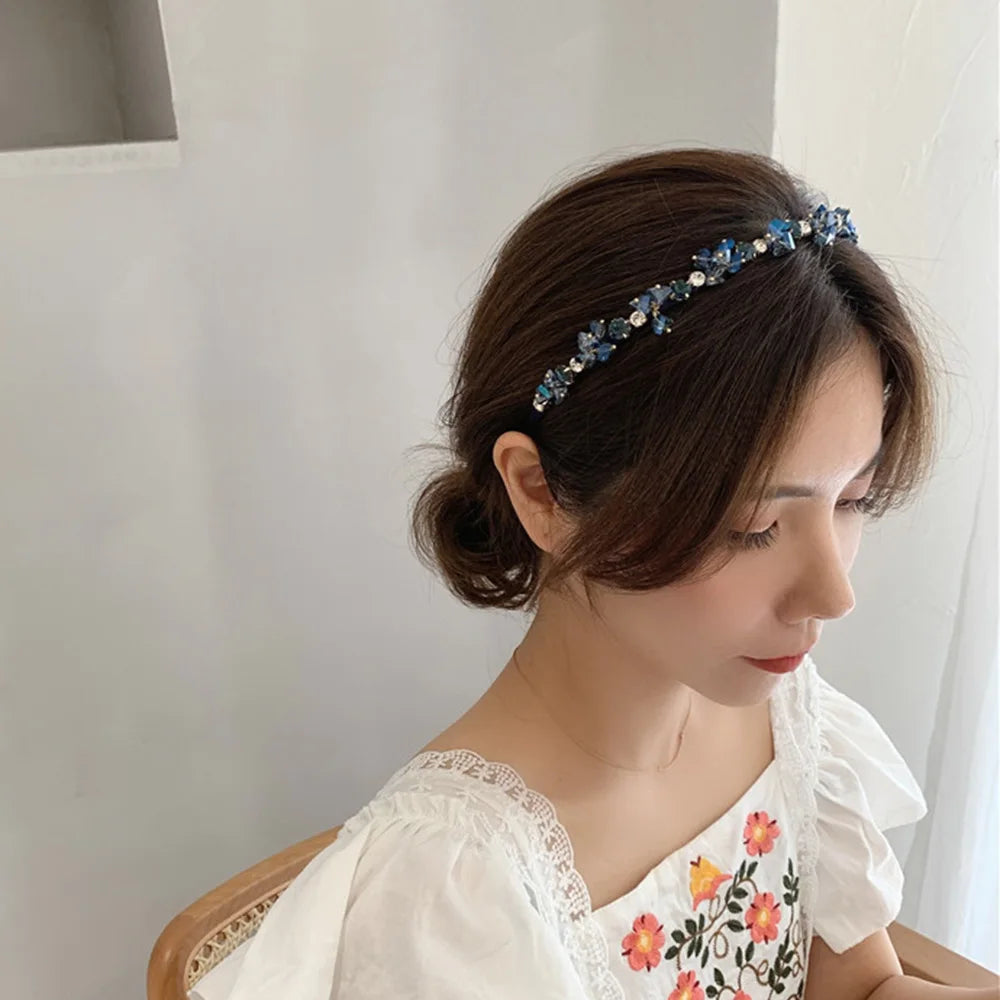 Elegant Look Luxury Bride Elegant Alloy Hair Hoop Hair Accessories Rhinestone Hairband Crystal Headbands