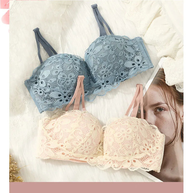 bras
Female Lace Bralette Push Up A B Cup Bras Brassiere Sexy Detachable Strap Bra Women Underwear