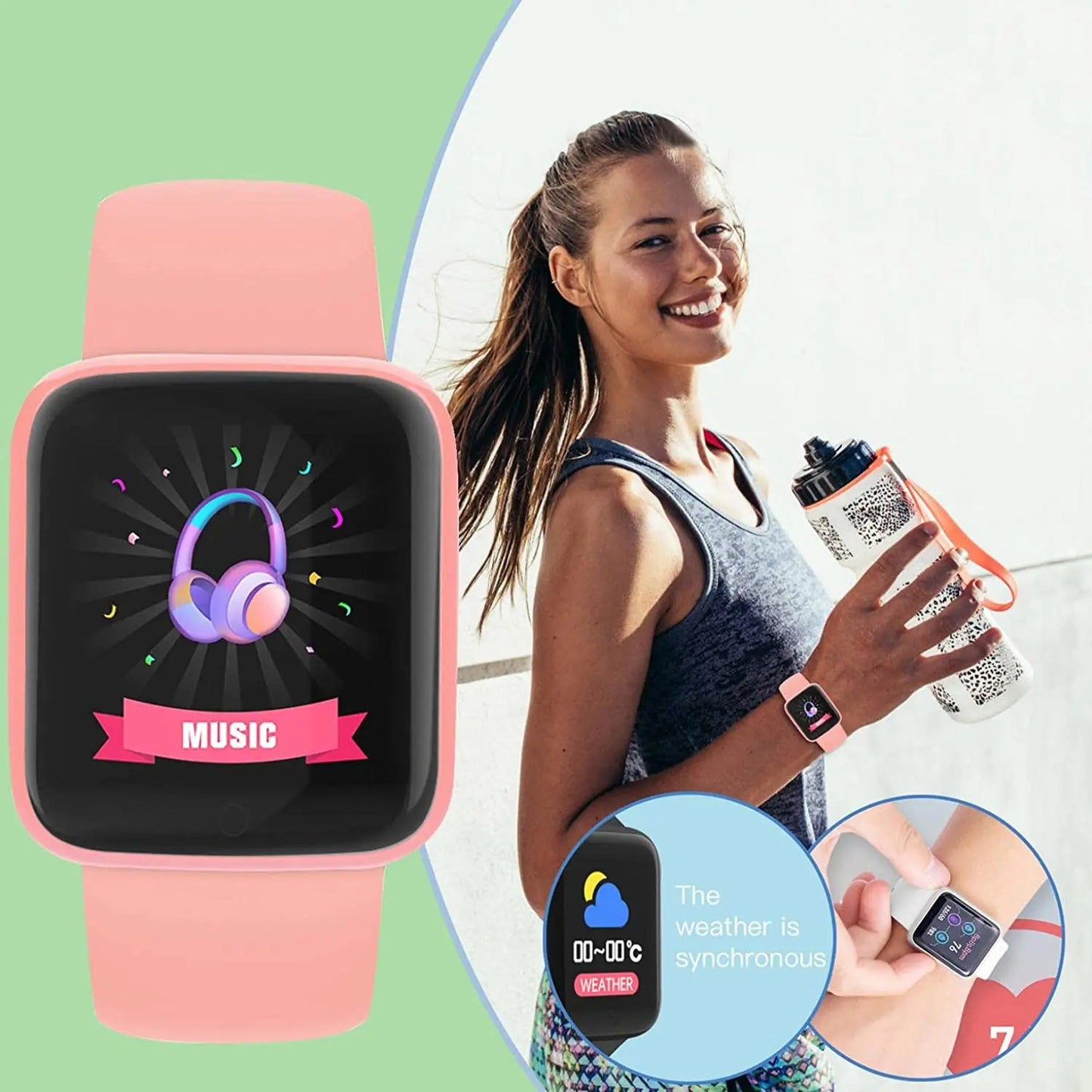 Women Watch Multifunctional Smart Watch Men Women Bluetooth Connected Phone Music Fitness Sports Bracelet Sleep Monitor Y68 Smartwatch D20