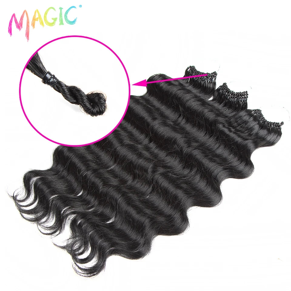 Hair Extensions and Wigs
Magic Synthetic Hair Extensions 24inches 3PCS Body Wave Hair Bundles Ombre Blonde Color Tresses Fake Hair Accessories Cosplay