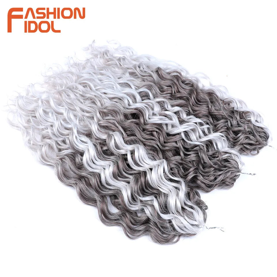 Hair Extensions and Wigs
Jessica Hair 20 Inch Deep Wavy Twist Crochet Hair Synthetic Afro Curly Hair Crochet Braids Ombre Brown Braiding Hair Extensions