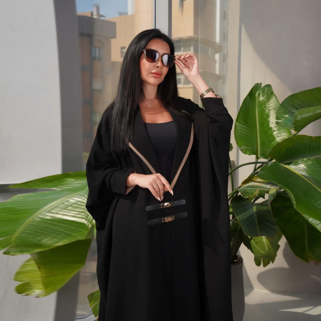 Black Abayas for Women Muslim Modest Dress Ramadan Dubai Luxury Open Abaya Kebaya Turkey Kaftan Eid Djellaba Islam Jalabiya Robe