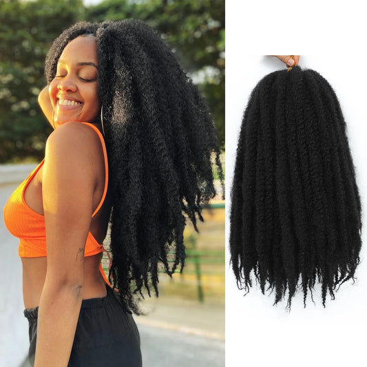 Hair Extensions and Wigs
Marley Twist Braiding Hair Crochet Braids 24 Inch 6 Pcs Afro Kinky Braiding Hair Marley Twist Braids Hair Extensions for Women