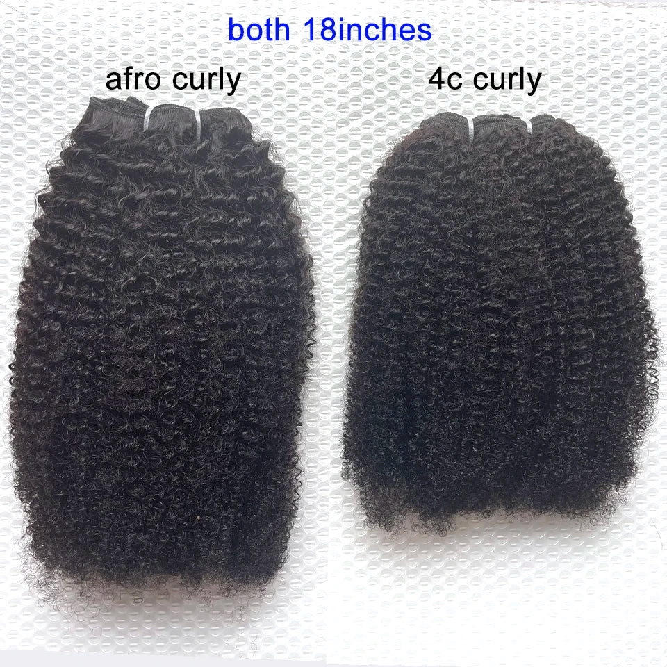 Hair Extensions and Wigs
Brazilian Hair 1Pcs 4C Afro Kinky Curly Hair Natural Color Human Remy Hair Weft Extension 10-26inches Virgin Hair Weave Bundles