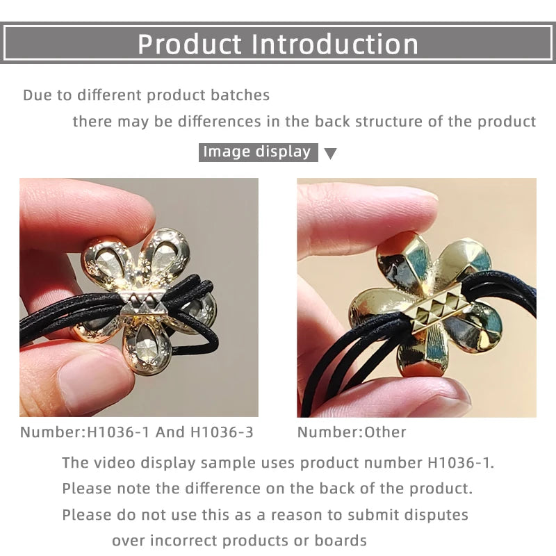 Elegant Look Hair Ties For Women Luxury Summer Sweet Cute Accessories Ponytail Elastic Rubber Bands Crystal Jewelry Decoration