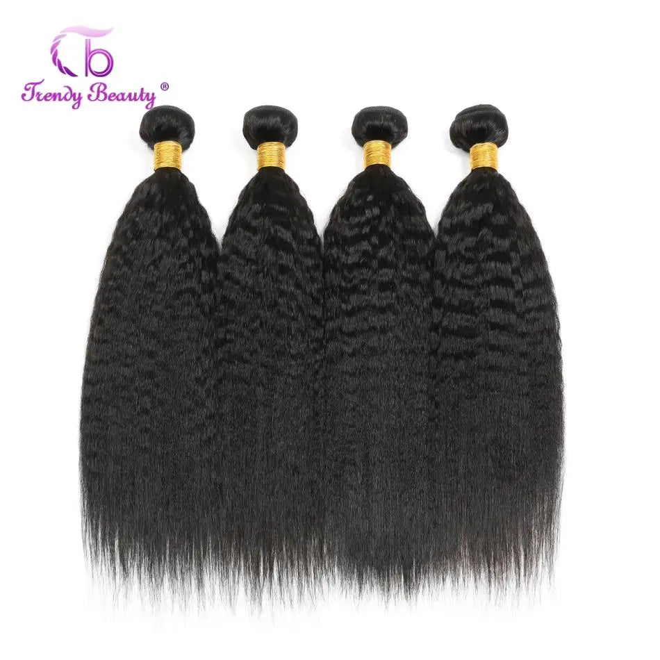 Hair Extensions and Wigs
Brazilian Kinky Straight Hair 1/3/4 PCS 100% Human Hair Bundles For Black Women Human Hair Extensions Brazilian Yaki Human Hair