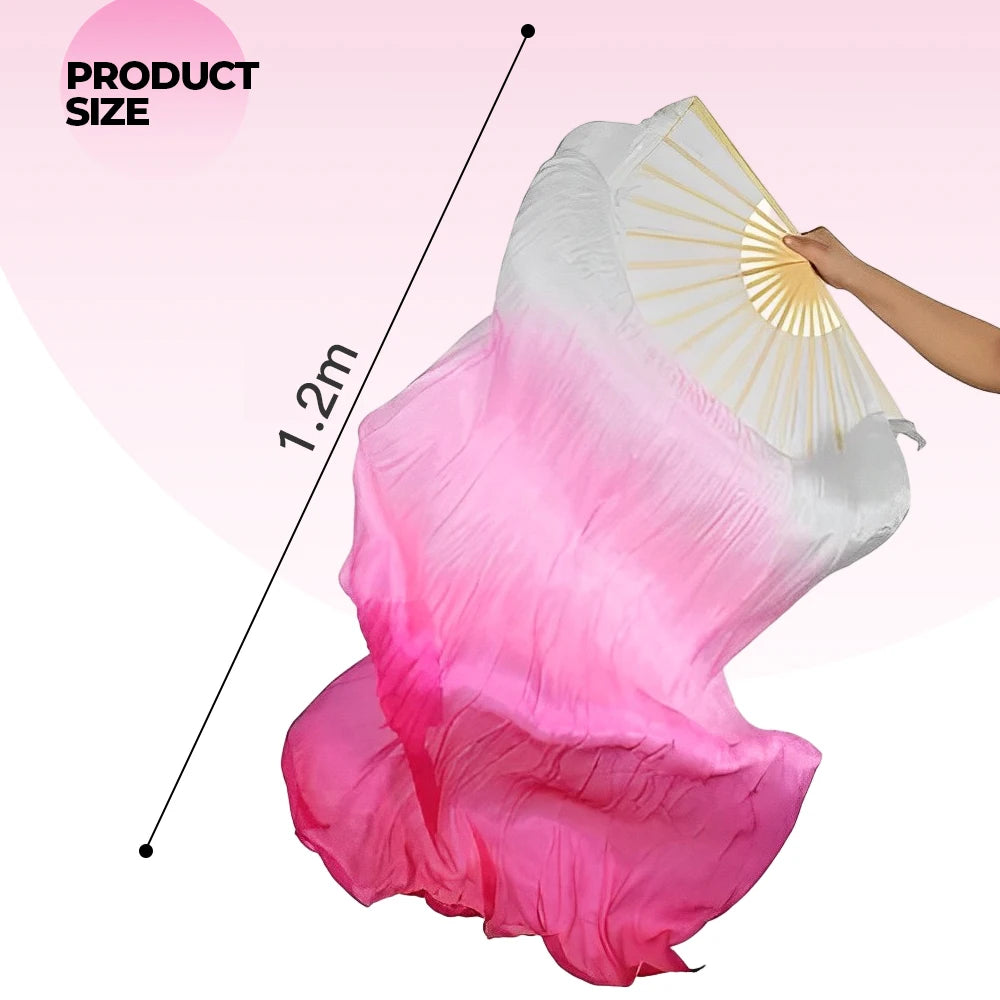 dancers  
1 Pair Dance Fans Portable Belly Dance Fan Dance Performance Wedding Long Fans Gradient Color