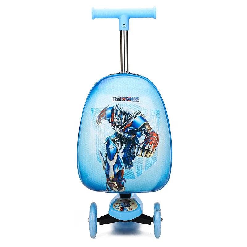 Travel Bag New cute skateboard suitcase scooter children's trolley luggage box 16 " boys and girls lovely carry-on bag student travel case