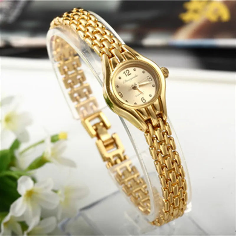 Women Watch Golden Bracelet Watch For Women Small Dial Luxury Ladies Wristwatch Steel Elegant Quartz Female Clock Fashion Gift reloj mujer