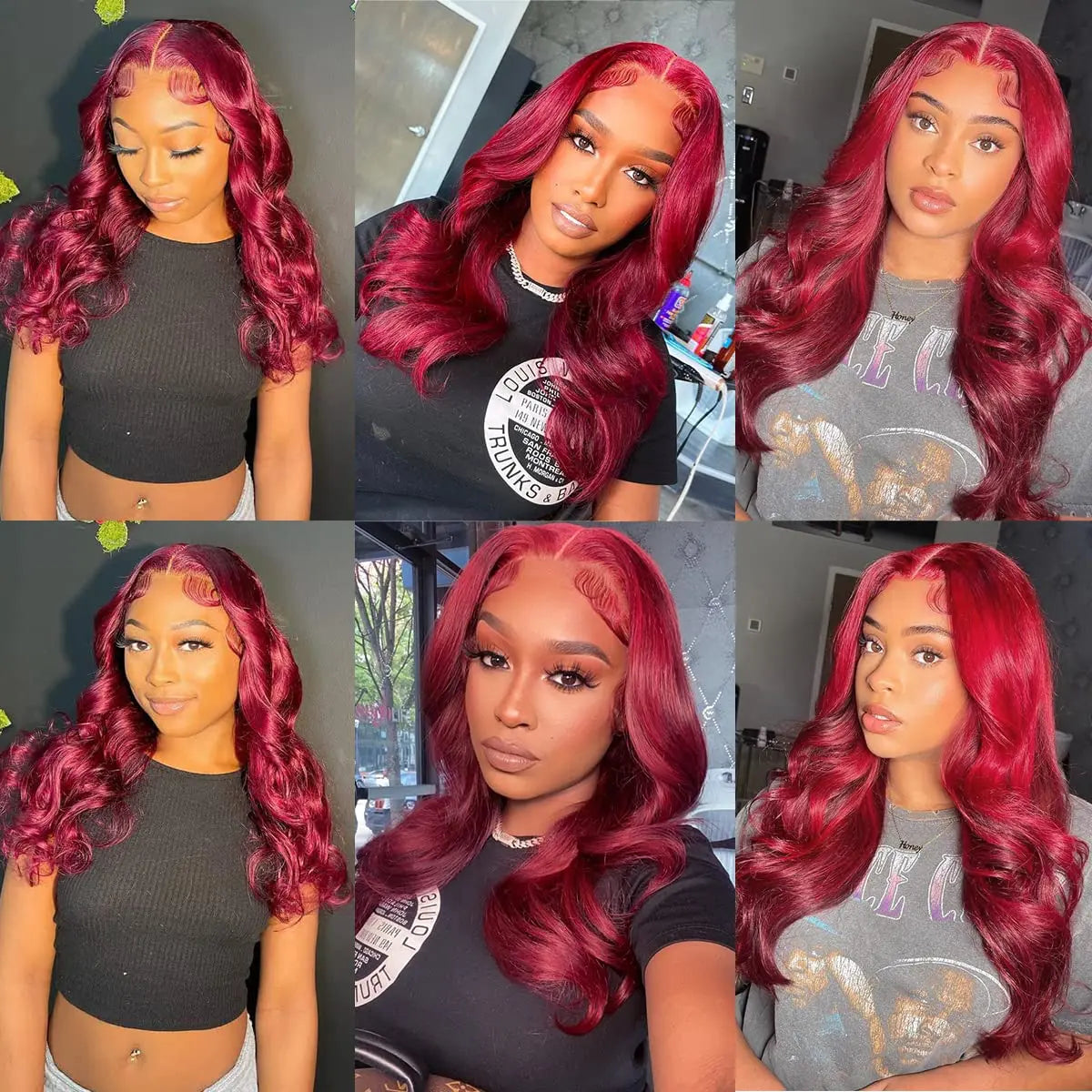 Hair Extensions and Wigs
250% Body Wave Burgundy 13x6 Hd Lace Frontal Human Hair Wig For Women Glueless 99j Lace Front Brazilian Wigs On Sale Clearance