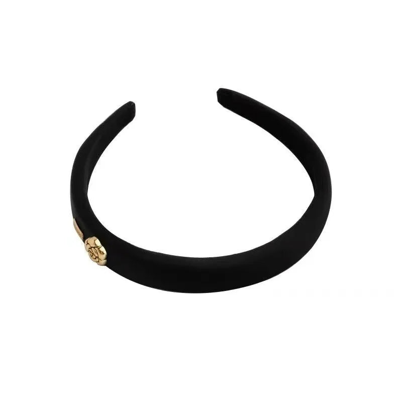 Elegant Look New Camellia Headband Stylish Luxury Hair Band High Cranial Top Headband Women's Headwear Hair Accessories