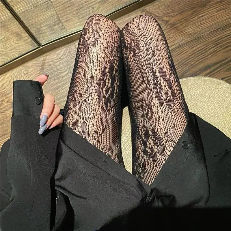 Tights 
Women Rattan Sexy Stockings Club Party Anti-Snagging Flowers Tights Calcetines Fish Net Stocking Fishnet Mesh Lace Pantyhoses