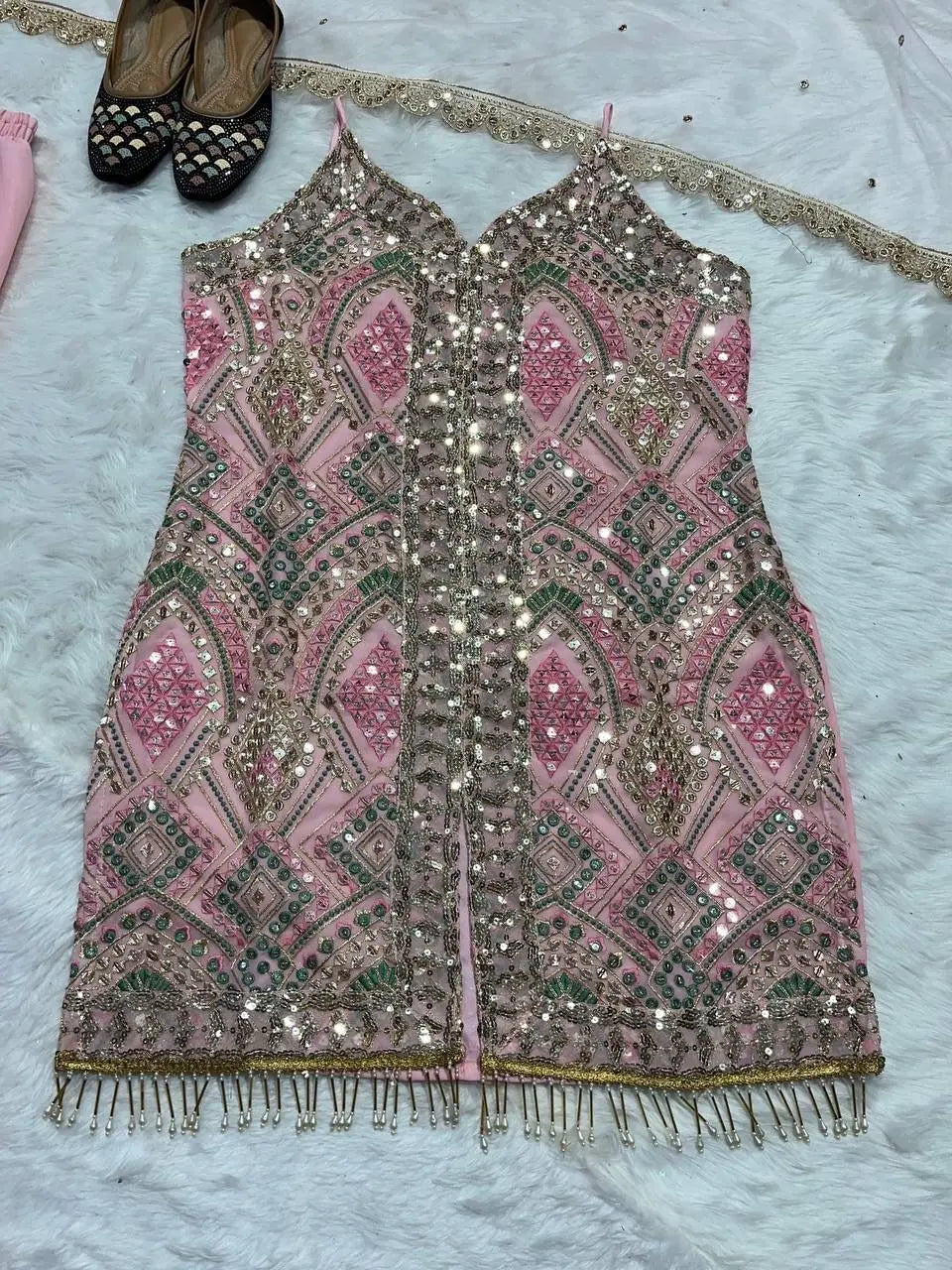 India and Pakistan Clothing 
Womens Sharara Palazzo Salwar Suit Indian Pakistani Salwar Kameez Set