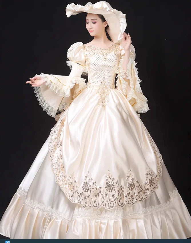 European Clothing
European style palace long princess dress stage performance for adult parties