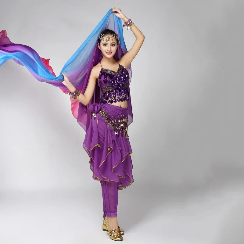 dancers  
Women Simulation Silk Belly Dance Veils Dancing Hand Scarves Gradual Color Hip Scarf