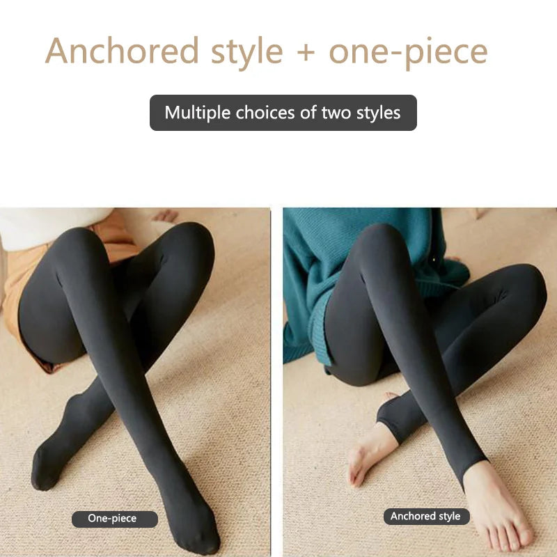 Tights 
Fleece Lined Tights Women Thermal Pantyhose for Women Winter panty polar Skin Black Effect Stockings Women's Thermal Sock