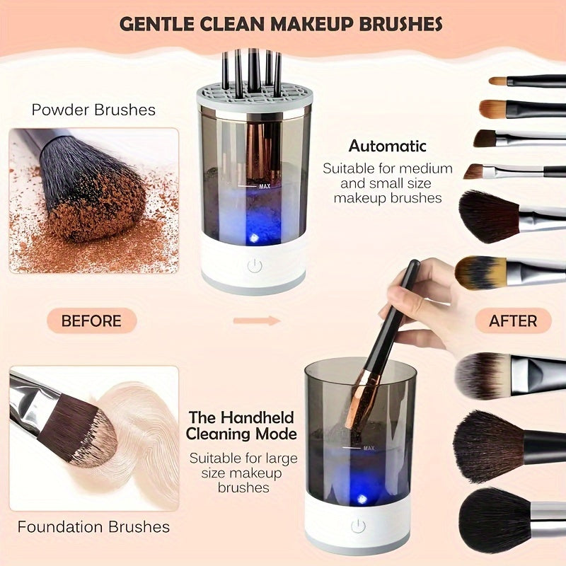 Beauty Tools
USB Plug Portable Electric Makeup Brush Cleaner With Rubber Makeup Machine Electric USB Quick Cleaner Cleaning Brush Collar Brush