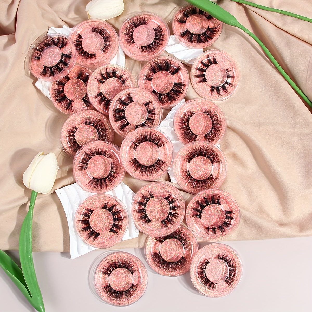 False Eyelashes
20 Pairs False Eyelashes Mixed Style Natural Slender Cross Curling Fluffy Reusable Self Adhesive Eyelashes For Daily Travel Size Portable