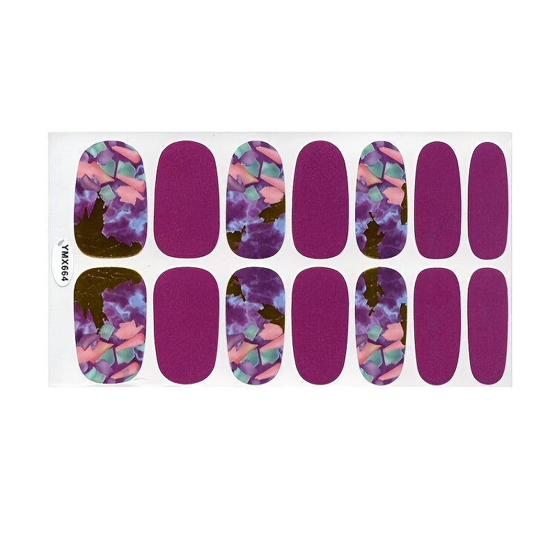 Nails
16 Sheets Nail Polish Strips Leopard Print Marbled Mermaid Patterns Self-Adhesive Stick On Nail Stickers Full Nail Wraps For Women Nails Art Gel Nail Strips With Nail File