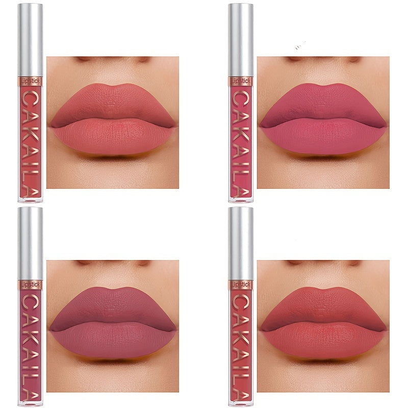 Makeup 6Pcs Matte Liquid Lipstick Set Lip Stain Makeup, 24 Hour Long Lasting Waterproof Dark Red Matte Matt Lipsticks Lip Gloss Sets For Women Valentine's Day Gifts For Music Festival