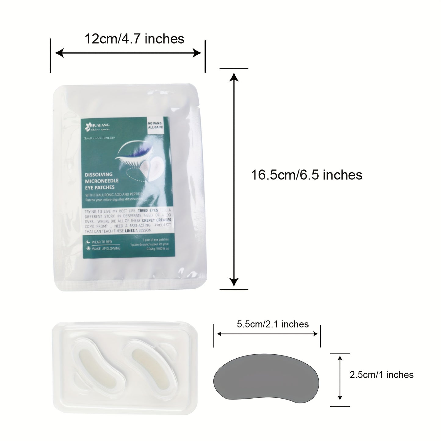 Personal Care
Eye Patch, Micro Needle Hyaluronic Acid Soluble Dissolving Microneedle Under Eye Patch