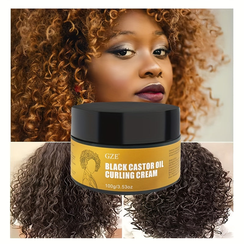 Hair Care
100g Black Castor Oil Curl Defining Cream, Non-stick, Smoothing Anti-Frizz Cream To Define All Curly Types