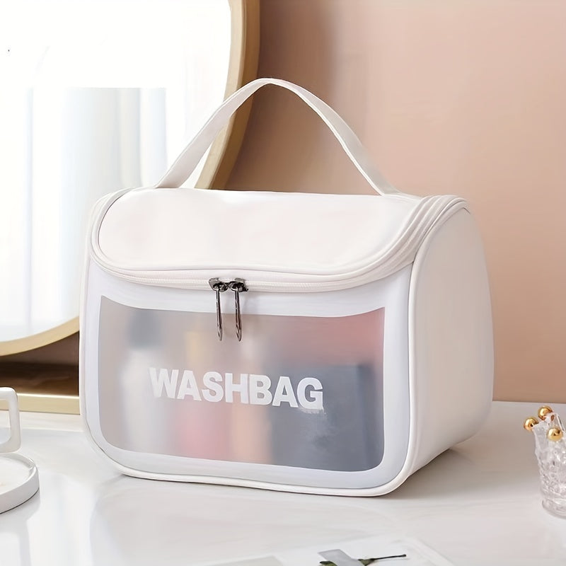 Makeup bags & Storage
Large Cosmetic Bag PVC Translucent PU Clamshell Travel Makeup Bag For Women   Men Hanging Toiletry Bag Waterproof Toiletry Wash Storage Bag For Travel Cosmetic Bathroom