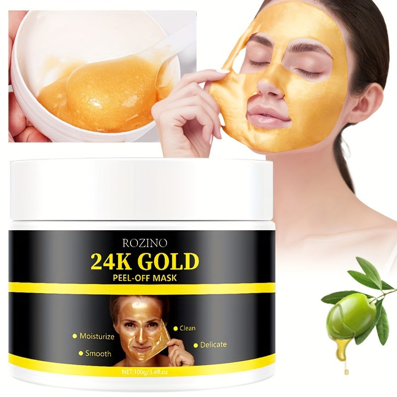 Facial care
100g 24k Golden Peel Off Mask With Hyaluronic Acid, Deep Clean Facial Skin, Unclog Pores, Delicate Smooth Skin, Clean Pores Dirt And Oil Control Mask