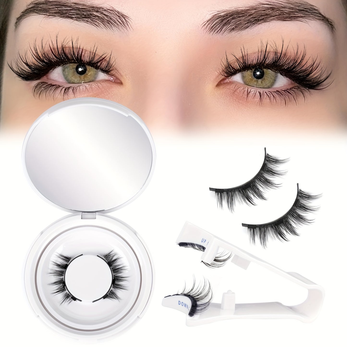 False Eyelashes
Magnetic Eyelashes with Applicator - Natural Looking, Easy to Wear & Remove, No Glue Required, Single Pair, Waterproof & Sweatproof, Comfortable All-Day Wear