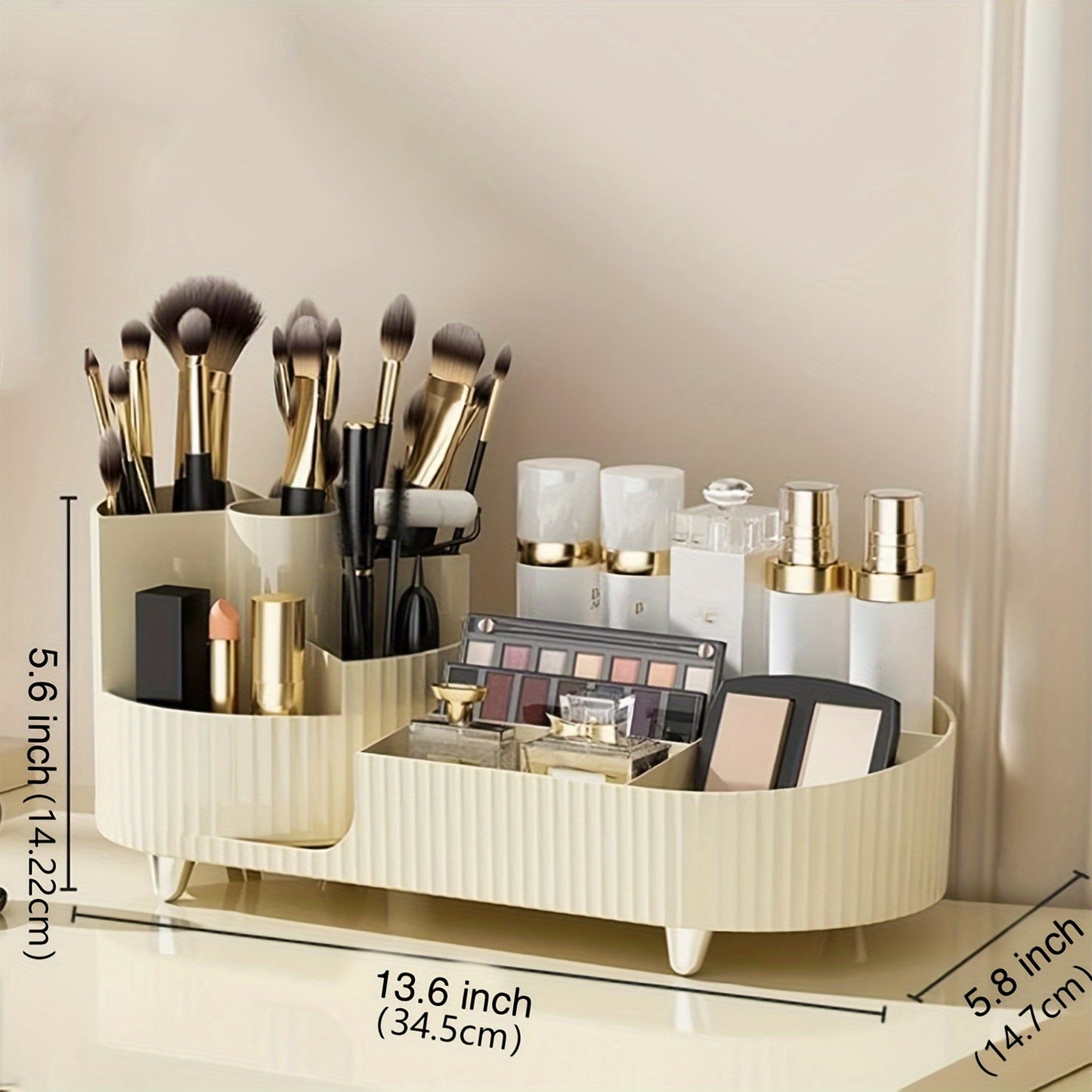 Makeup bags & Storage
Rotating Makeup Organizer, Large Capacity Cosmetic Display Case, Easy To Hold All Of Your Makeup Products, At Least 20 Makeup Brushes/Eyeliner, 10 Lipsticks, 8 Skincare Products