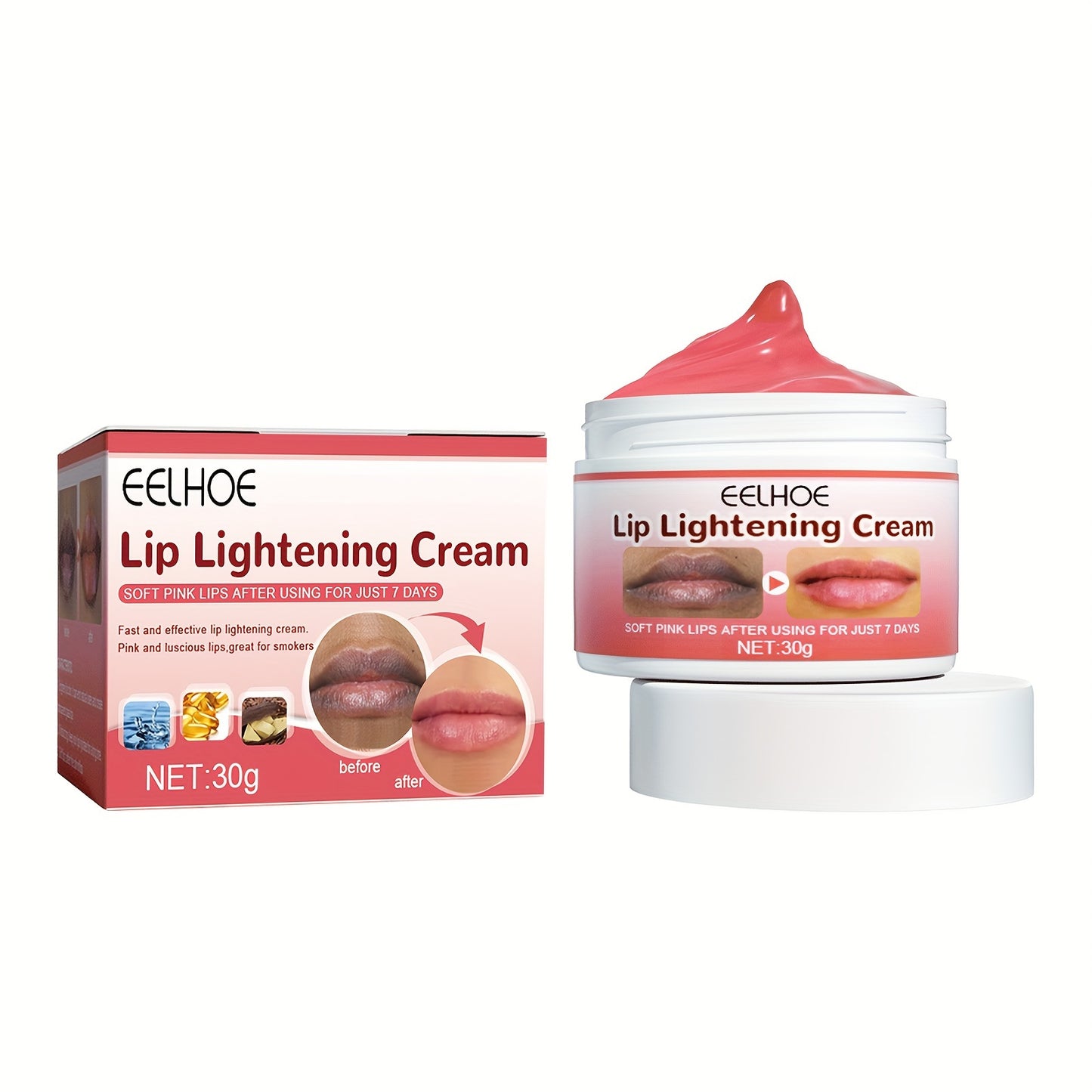 Personal Care
Pink Fresh Lightening Cream Lip Balm - Whitening, Moisturizing, and Nourishing Essence for Dark Smoke Lips