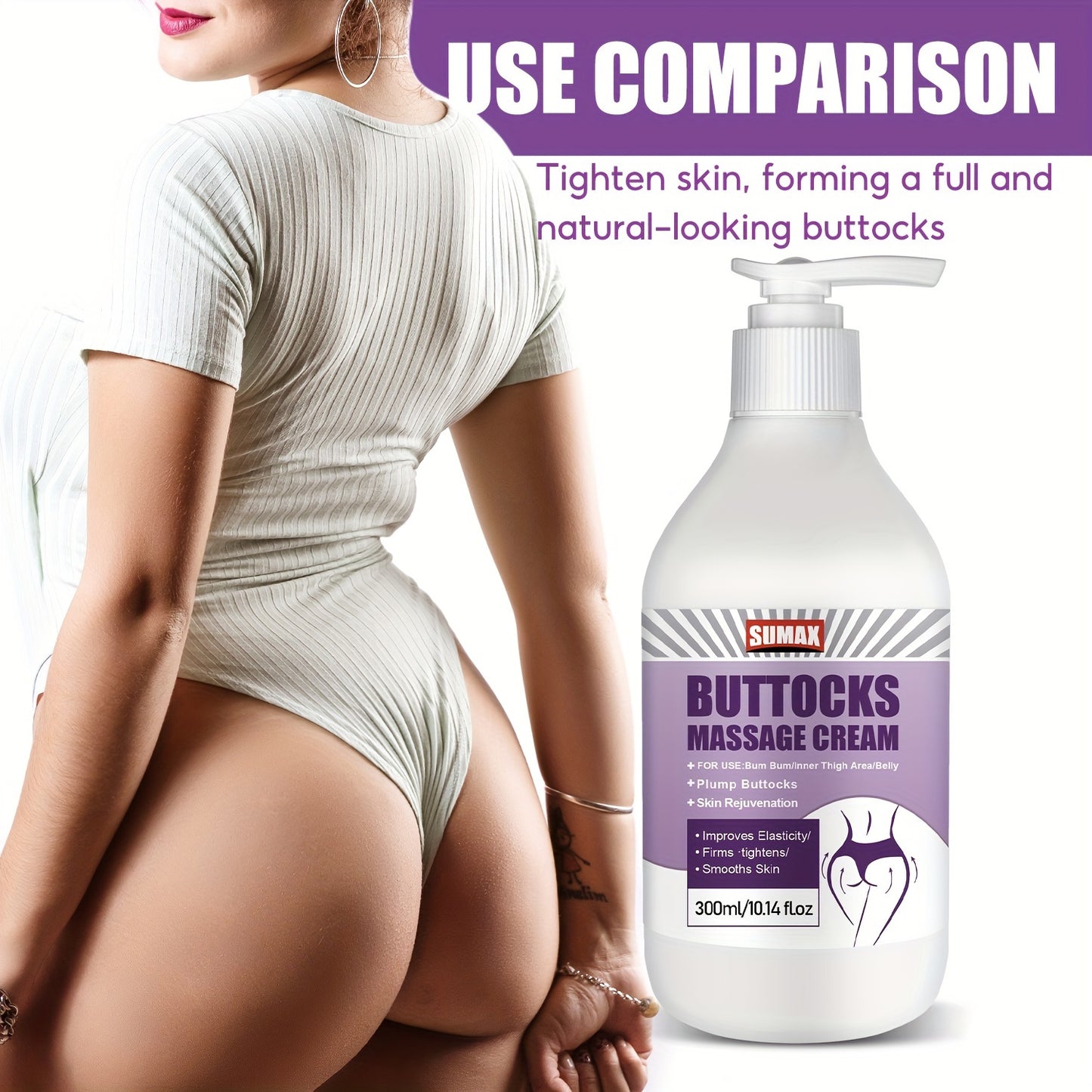 Personal Care
300ml Collagen And Stem Cell Butt Massage Cream - Firms And Lifts The Buttocks For A Natural And Bouncy Look, Creating The Brazilian Buttocks Look