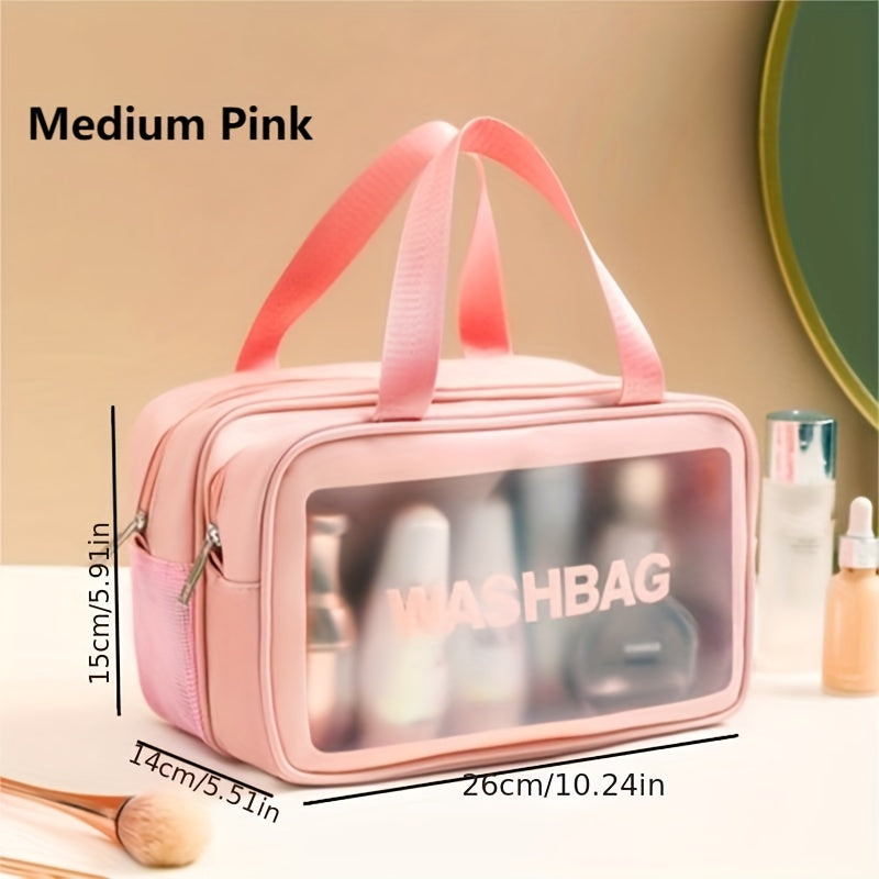 Makeup bags & Storage
Large Capacity Waterproof Makeup Bag with Double-Layer Finishing Storage and Zipper Handle for Travel and Skin Care Products