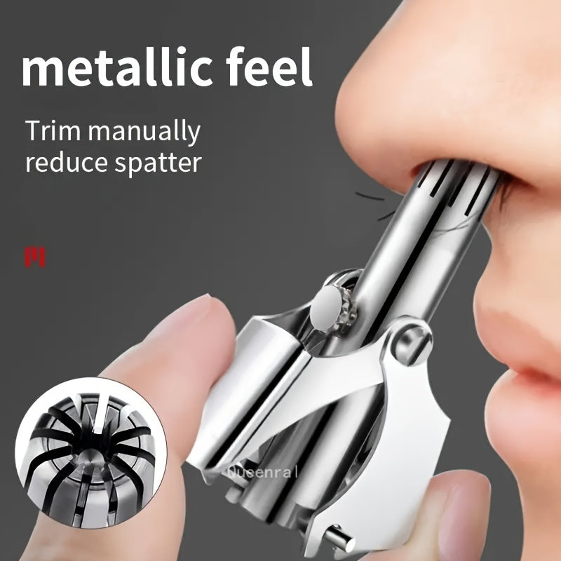 Shave & Hair Removal
Nose Hair Trimmer Manual Stainless Steel Trimmer For Men Women Small Round Head Nose Hair Trimmer, No Battery Washable Nose Ear Hair Cutter